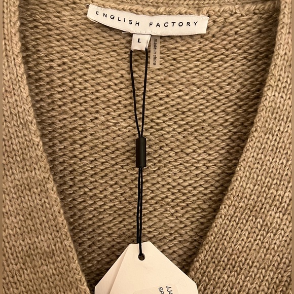 English Factory Women's V Neck Sweater Cardigan — NWT - Picture 10 of 11